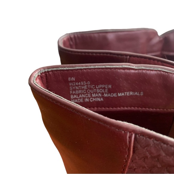 Beauty In Boots Ashley Stewart's 8W Red Wine Snake Print Boots - Picture 5 of 11